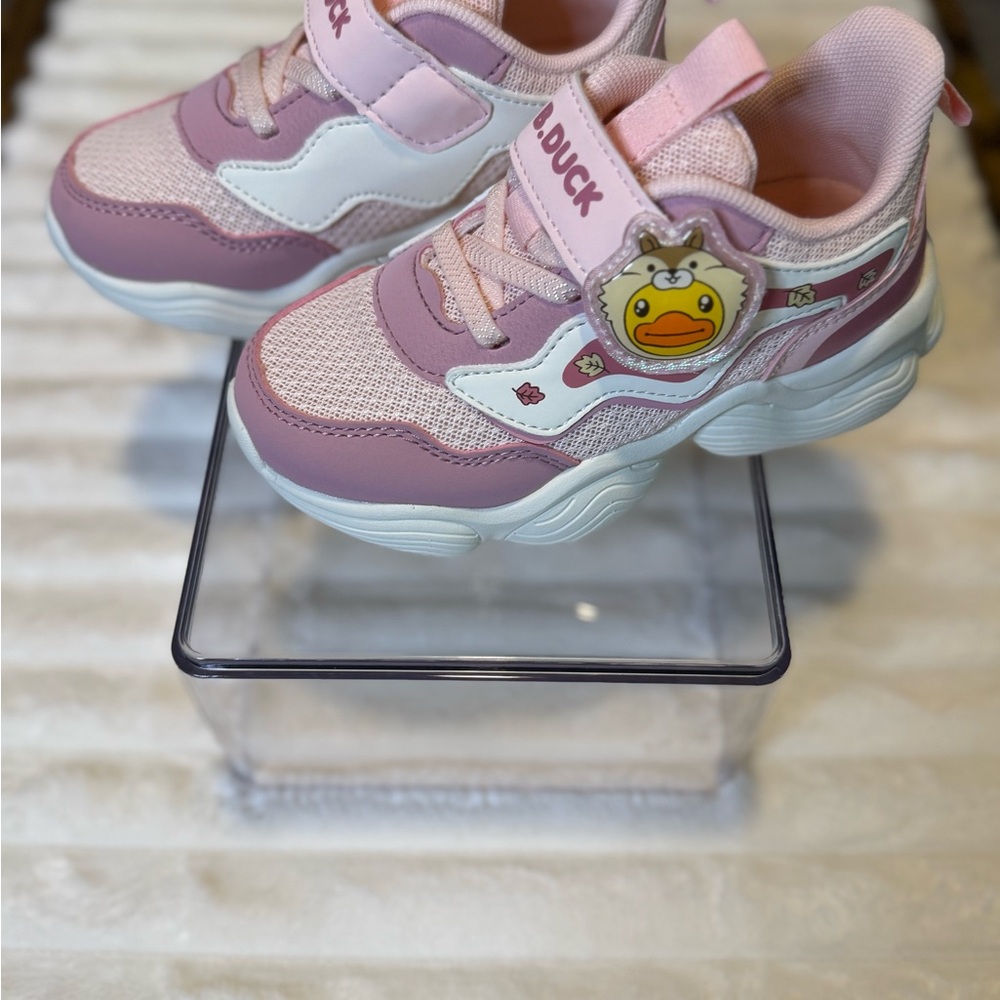 Kids' Pink and White Sneakers - Picture 4 of 7